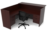 L Shaped Amber Reception Desk AM-401N by Cherryman