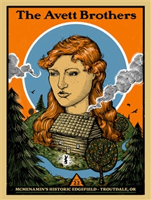 The Avett Brothers Concert Poster by Zeb Love