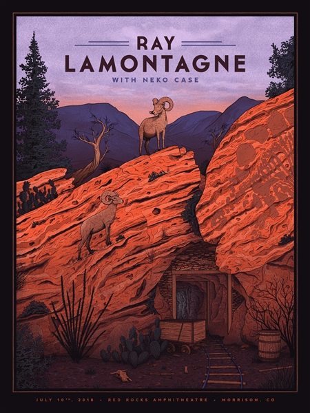 Ray LaMontagne Concert Poster by Nicholas Moegly