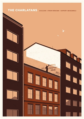 The Charlatans Concert Poster by Simon Marchner