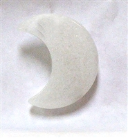 A3-04 STONE CRESCENT  MOON IN WHITE JADE