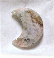 A3-26 STONE CRESCENT  MOON IN CHERRY AGATE
