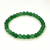 CR24-6mm STONE BRAELET IN DYED GREEN AGATE