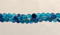 R32-04mm BLUE AGATE BEADS