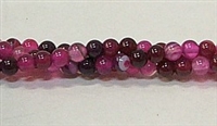 R33-04mm RED ROSE AGATE BEADS