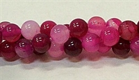 R33-08mm RED ROSE AGATE BEADS