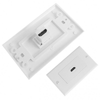 HDMI Wall Insert & Plate, White, Designer Style, 1 Port | Calrad Electronics 28-166K-KIT