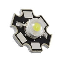 NTE 30180-W High Power LED, 3 Watt, Cool White, 6000k 230 lumen, 20mm Star Base PCB Water Clear Lens