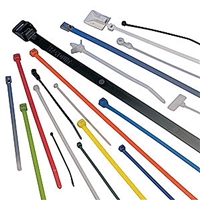 HellermannTyton T120R2HALK2 Halar Cable Ties for Plenum Applications - 15-1/4" - Red - 50/pkg