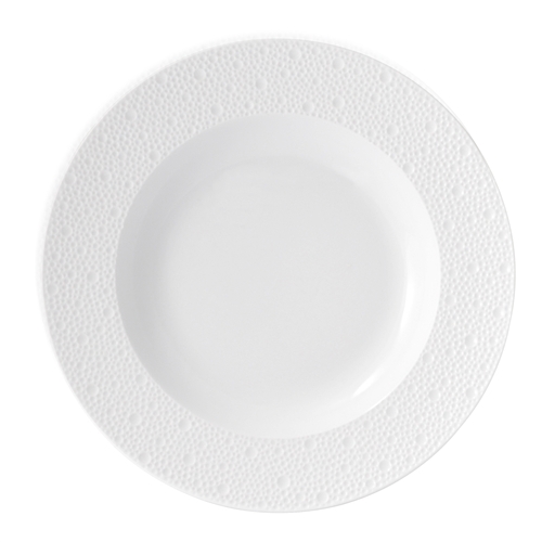 Bernardaud Ecume White Rim Soup Plate