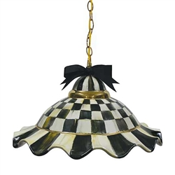 Mackenzie-Childs Courtly Check Fluted Hanging Lamp