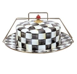 MacKenzie-Childs Enamelware Courtly Check Cake Carrier