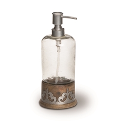 The GG Collection Wood and Metal Soap Dispenser