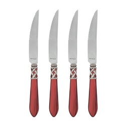 Vietri Aladdin Antique Red Steak Knives - Set of 4 - ALD-9824R