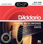D'Addario EXP12 Coated 80/20 Bronze, Medium, 13-56