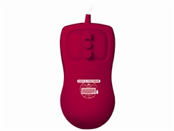 Used for Infection Control & Equipment Protection, the E-Cool Petite-Mouse Compact Optical Red Mouse PM-R5-LT can be cleaned by washing with soap and water, sanitized or disinfected.