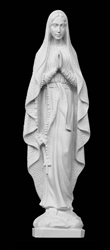 20" Our Lady of Lourdes Marble Statue