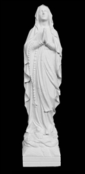 28" Our Lady of Lourdes Marble Statue