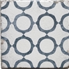 Life in Color Collection Azure Circle Pattern Modern Spanish Tile Floor