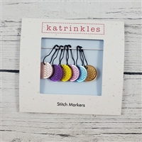 Katrinkles Knit Round Stitch Marker Set/ Pin/ Mirrored Acrylic