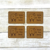 Katrinkles Faux Suede "Backside" tags, card of 4