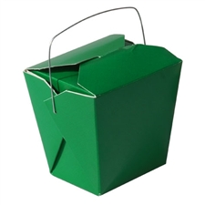 Green Colored Chinese Takeout Boxes in 3 great sizes perfect for favors.