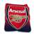 Arsenal Soccer 26 Raschel Throw Fleece Blanket