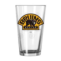 Boston Bruins 16oz Satin Etch Pint Glass  