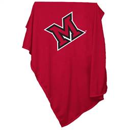 University of Miami of Ohio Redhawks Sweatshirt Blanket 84 X 54 Awsome! Throw