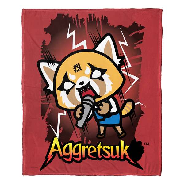 Aggretsuko, Shout It Out  Silk Touch Throw Blanket 50"x60"  