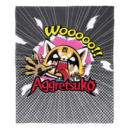 Aggretsuko, Wooo!  Silk Touch Throw Blanket 50"x60"  