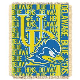 Delaware Blue Hens Double Play Woven Jacquard Throw Blanket