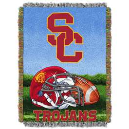 USC Trojans Home Field Advantage Woven Tapestry Throw Blanket