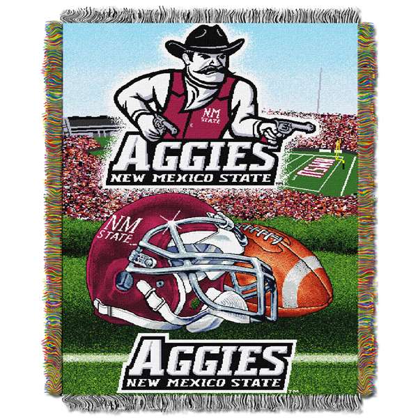 New Mexico State Aggies Home Field Advantage Woven Tapestry Throw Blanket