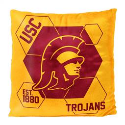 USC Trojans Connector 16X16 Reversible Velvet Pillow