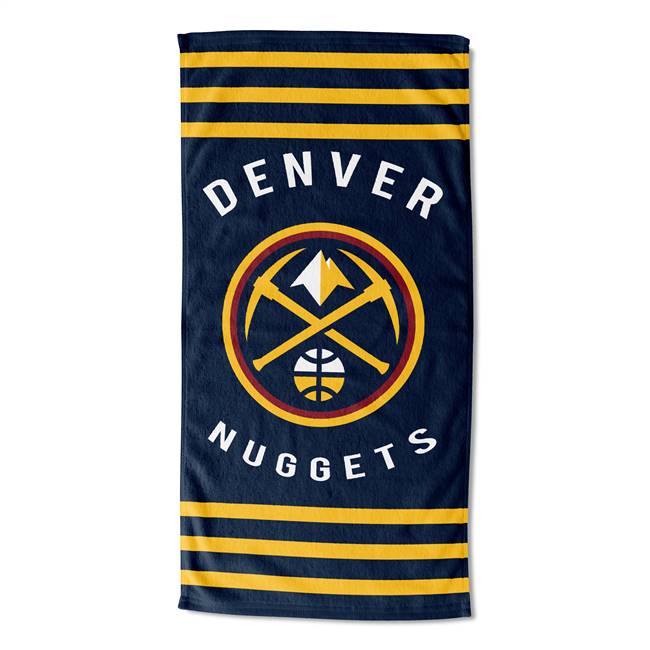 Denver Nuggets Stripes Beach Towel 30X60