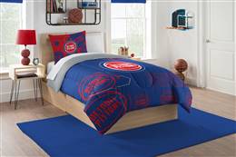 Detroit Pistons Hexagon Twin Bed Printed Comforter Set