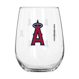 Los Angeles Angels 16oz Satin Etch Curved Beverage Glass (2 Pack)