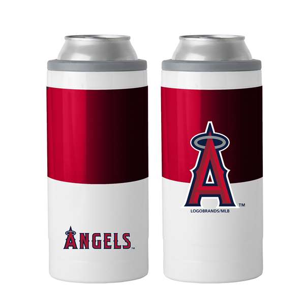Los Angeles AngelsColorblock 12oz Slim Can Stainless Steel Coozie