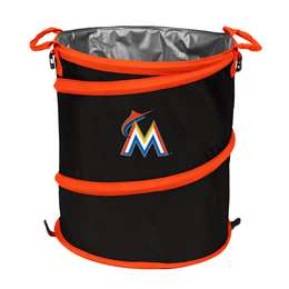 Miami Marlins 3-in-1 Collapsible Trash Can - Cooler - Hamper 