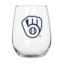 Milwaukee Brewers 16oz Gameday Curved Beverage Glass  