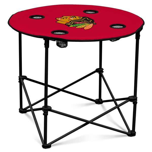 Chicago Blackhawks Round Folding Table with Carry Bag  