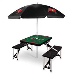 Tampa Bay Buccaneers Portable Folding Picnic Table with Umbrella