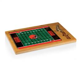 Cleveland Browns Glass Top Cutting Board and Knife