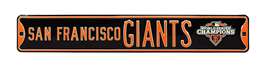 San Francisco Giants Steel Street Sign with Logo-WS 2012 Champions