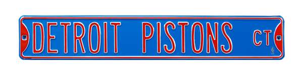 Detroit Pistons Steel Street Sign-DETROIT PISTONS CT