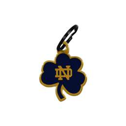 Notre Dame Laser Cut Logo Steel Key Ring-Shamrock