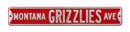 Montana Grizzlies Steel Street Sign-MONTANA GRIZZLIES AVE