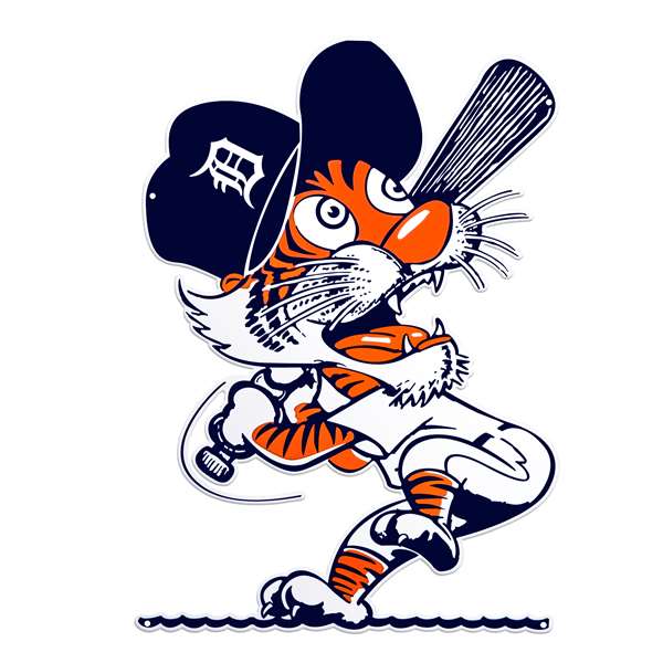 Detroit Tigers Laser Cut Steel Logo Statement Size-Swinging Kitty
