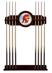 University of Southern California Solid Wood Cue Rack with a English Tudor Finish
